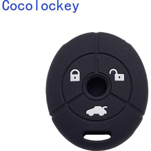 Cocolockey Silicone Car Key Cover Fit for MG Rover 25 35 ZT 3Buttons Remote Key Rubber Car Key Case Car Styling