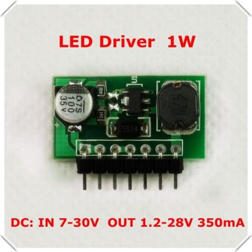 RD 1W 3W LED lamp Driver Support PMW Dimmer DC IN 7-30V OUT 350mA [10 pieces / lot ]