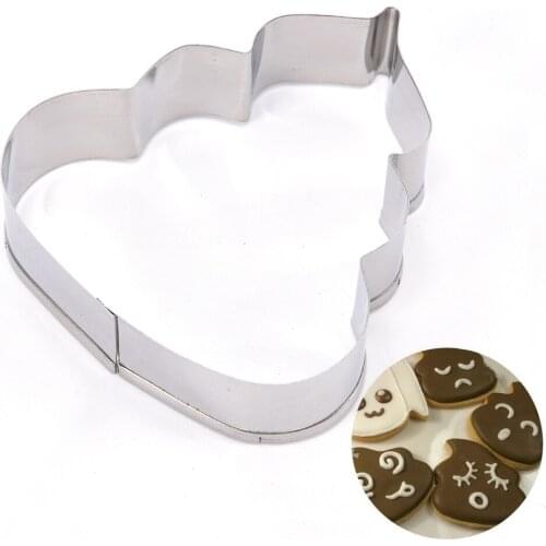 Stainless Steel Biscuit Mould Poo Poop Shape Fondant Cake Mold DIY Sugarcraft 3D Pastry Cookie Cutters Bakeware Cake Tools