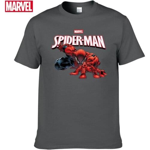 Marvel The Avengers spiderman t shirt Comfortable Breathable 100% cotton Fashion clothes for teens Summer Top Mens clothing #70