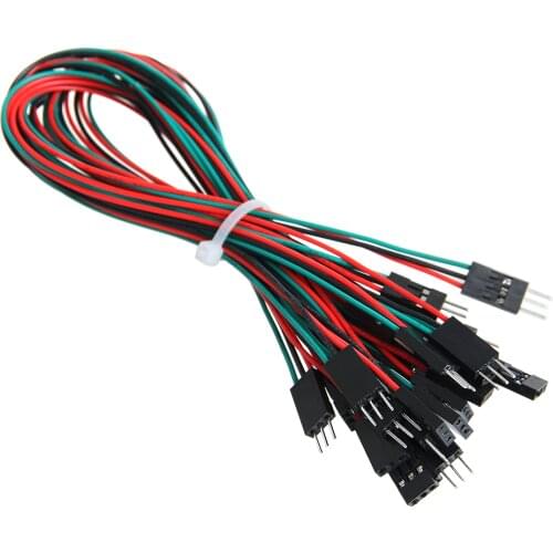 Geeetech 50pcs 1pin/2pin/3pin/4pin/6pin 30cm Male to Female Jumper Wire Dupont Cable for 3D Printer Arduino