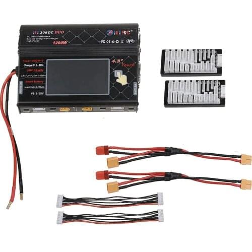 HTRC HT306 DUO 600W*2 30A*2 DC Balance Charger Discharger LCD Touch Screen for Lilon/LiPo/LiFe/LiHV Battery