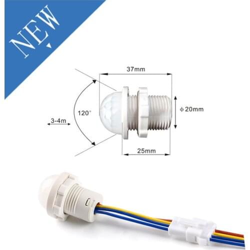 Mini Closet PIR Sensor Detector Smart Switch 110V 220V LED PIR Infrared Motion Sensor Detection Automatic Sensor Light Switch