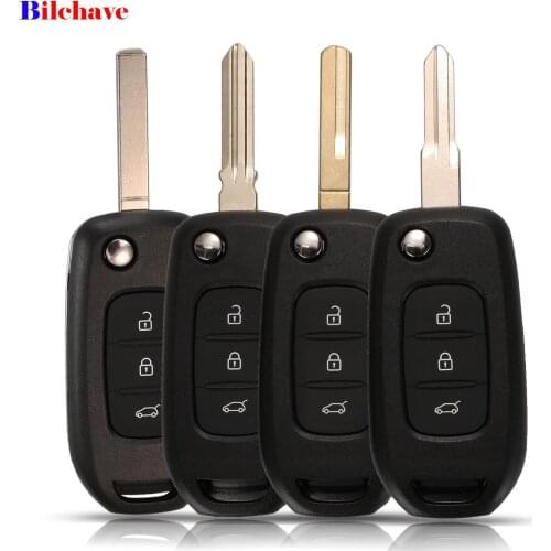 Bilchave 3 Buttons For Renault Sandero Dacia Logan Lodgy Dokker Duster Fob Remote Car Key Shell With HU136te /VAC102 /HU56 Blade