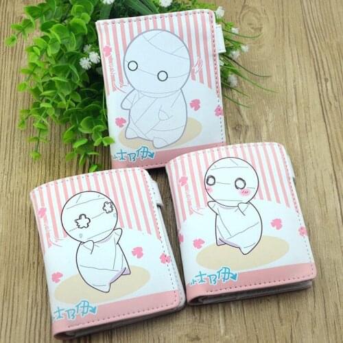 3 Styles How to Keep a Mummy Anime Kawaii Short Wallet Cartoon Design Colorful Printing With Coin Purse PU Leather Money Bag