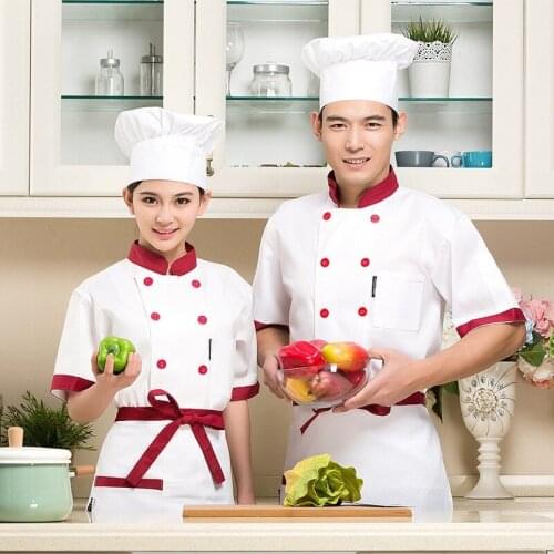 Hotel Restaurant Kitchen Uniform Long Sleeve Short Sleeve Colorfast and Shrink Resistant Chef Jacket Cook Jacket B-6079