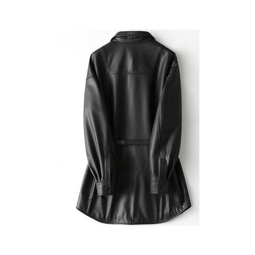 Fashion Women Genuine Real Sheep Leather Jacket H299