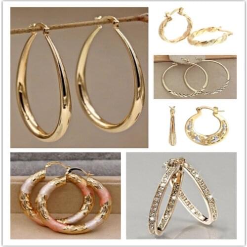 Fashion Smooth Hoop Earrings Jewelry Gift for Women