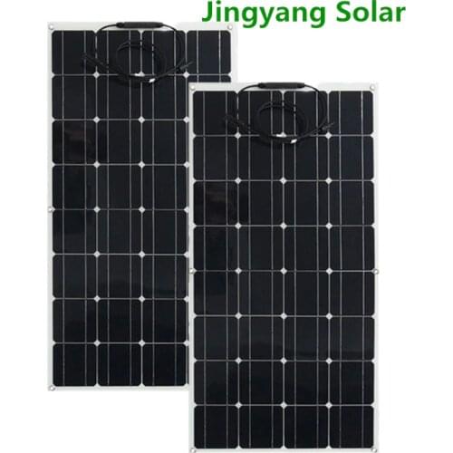 200W Solar Panel equal 2pcs of 100W panel solar Monocrystalline solar cell 12v solar battery charger for RV home boat 200w 300w