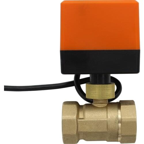 NPT - 2 way electric ball valve 1/2 3/4 1 1-1/4 inch motorized ball valve 3 wire 110v
