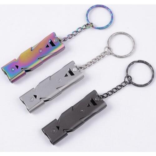 Outdoor Camping Hiking Emergency Whistles Lifeguard Safety Whistle With Lanyard And Keychain Signaling Loud Survival Whistle New