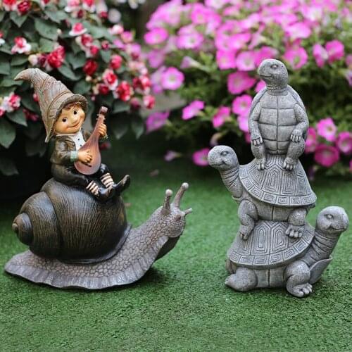Outdoor garden courtyard resin turtle snail small animal ornaments villa gardening creative ornaments landscape sculpture