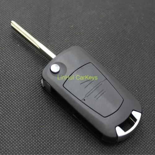 PINECONE for OPEL VECTRA 3.2 CORSA 2 Buttons Uncut SIDE GROOVE Brass Blade Modified Remote Blank ABS Key Shell 1PC