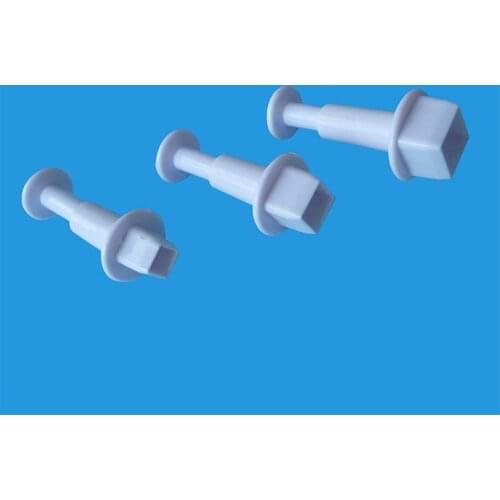 Food Grade Plastic Square Shape Cookie Biscuit Mould Cutter Plunger Fondant Spring Press Mold Cake Decorating Tools