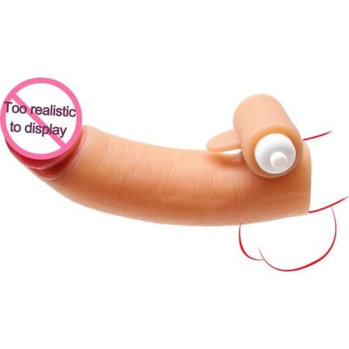 3 Size Huge Soft Penis Sleeve Extender Reusable Condoms Adult Sex Toys For Men Penis Enlargement Cock Sleeve Condom Can cut