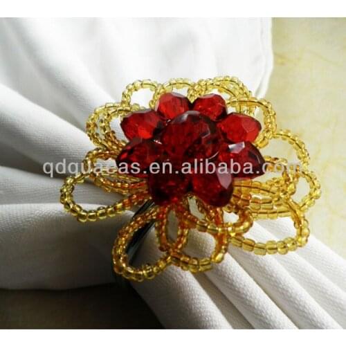 Aliexpress sold beaded wedding napkin ring holiday decoration napkin ring