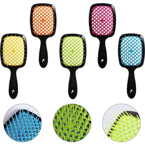 1PC Wide Teeth Air Cushion Combs Home Salon DIY Hairdressing Tool Women Scalp Massage Barber Comb Hair Brush Hollowing Out