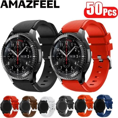 50pcs/pack Strap For Samsung galaxy watch 3 46mm 42mm Gear S3 Frontier Galaxy active 40mm 44mm Bracelet 20mm 22mm Watch Band