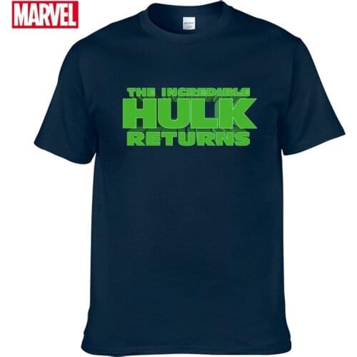 Marvel The Avengers Hulk T-shirt Comfortable Breathable 100% cotton Fashion clothes for teens Summer Tops Men t-shirt #156