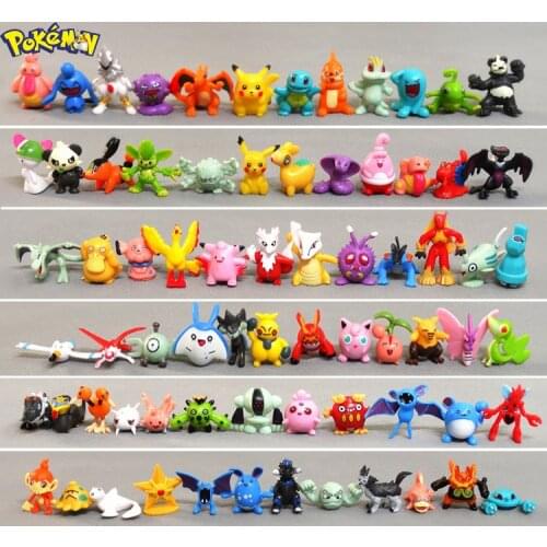 TAKARA TOMY 2.5-3cm 144 Different Styles 24pcs Bag Anime Pokemones Figures Action Toy Figure Toys Birthday Gifts Kids