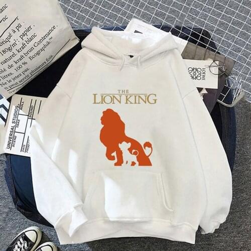 The Lion King Simba Hoodies Womens Clothing Disney Autumn Winter Fashion Kawaii Pullover Cartoons Warm Femme Hooded Sweatshirt
