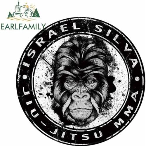 EARLFAMILY 13cm x 12.9cm for Jiu Jitsu Mma Creative Car Sticker Vinyl Material Waterproof 3D Windshield Occlusion Scratch Decal