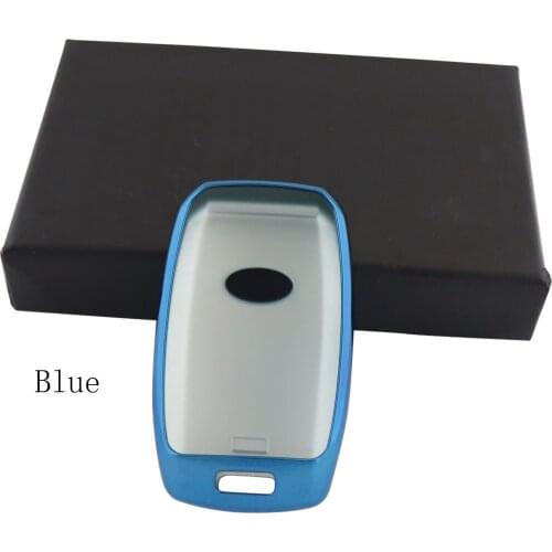 Blue Protective TPU key Case Shell Cover for Kia Optima K5 Sorento Carens Forte Soul
