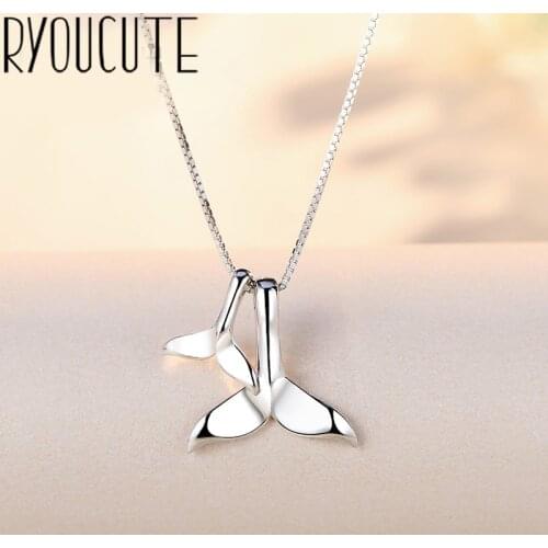 Punk Vintage Silver Color Mermaid Tail Necklaces Pendants For Women Gifts Statement Necklaces Colar 2019