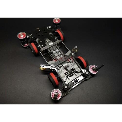 1Set Tamiya Mini 4WD Car Model With Gray MSL/MS-L Chassis Inside Suspension Spring Front/Rear Plates Brake