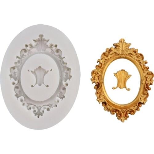 1PC European pattern border fondant mold cake mold Silica gel baking utensils easy to take off mold cake decoration tools