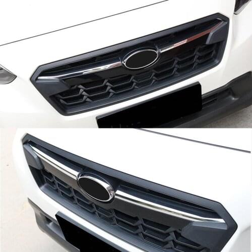 2pcs ABS Chrome Front Grille Trim Strip Sticker Accessories For 2018 2019 2020 Subaru XV