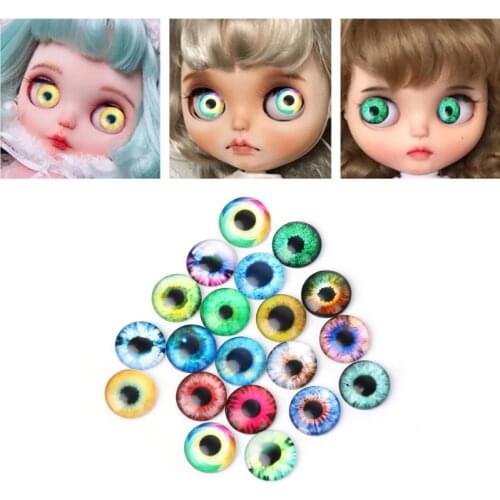 20Pcs Glass Dolls Eye DIY Handcraft Animal Eyes Jewelry Accessories 10/16/20mm 97BE