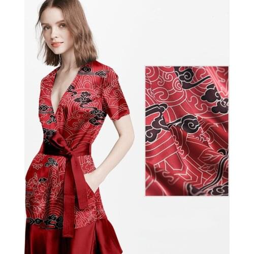 50x114 cm 100% natural mulberry silk double-sided heavy satin fabric cloth 30mm soft fashion clothing shirt fabric for dress