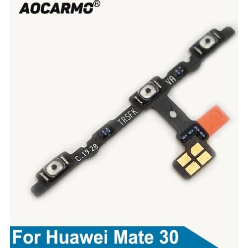 Aocarmo Power On/Off Volume Up/Down Button Flex Cable Replacement Part For Huawei Mate 30 TAS-AN00