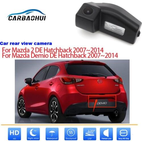 Car wireless rear view reversing camer For Mazda 2 Demio Hatchback 2007~2014 CCD Full HD Night Vision Reverse Parking Camera