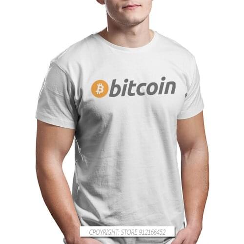 Bitcoin Sign Art Satoshi Nakamoto Classic Tshirt O-Neck Tops Big Size T Shirt Tees 100% Cotton