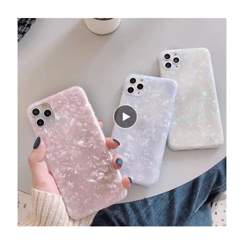 Glitter Shell Phone Case For iPhone 12 11 13 Pro Max XR XS Max X 8 7 Plus Soft Silicone TPU Luxury Cover Funda For girl women