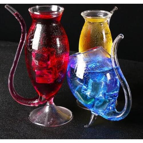 Red Wine Glass Vodka Shot Cup New Arrival Whiskey Glassware Drinking Tube Mug Sucking For Barware