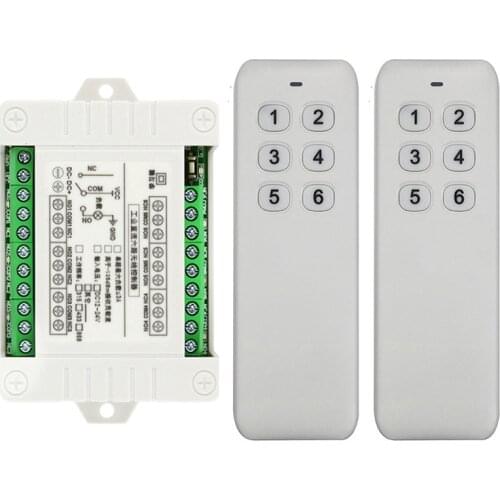 DC 12V 24V 6 CH Channels 6CH RF Wireless Remote Control Switch System,315/433 MHz Transmitter and Receiver/Garage Doors/ lamp