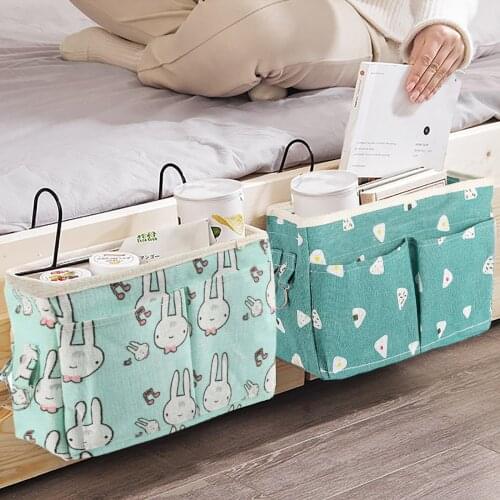 Bedside Shelf Pockets Gadget Storage Holder Book Bed Snacks Organizer Couch Hanging Bed Living Room Bathroom Accessories @40