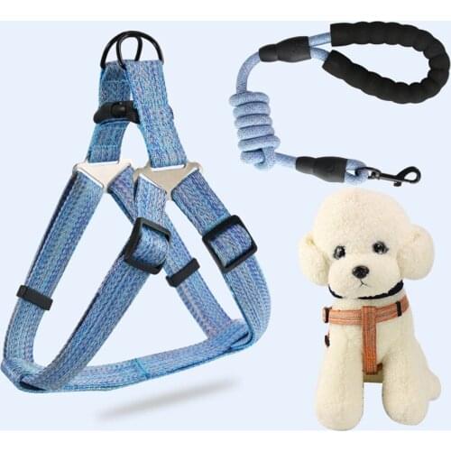 Pet Breathable Soft Mesh For Small Dog Harness Vest Puppy Leash Lead Collar Set Chihuahua Pug Bulldog arnes perro Accessories