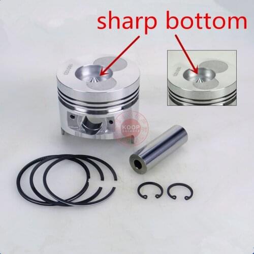 Piston kit 78mm ( sharp bottom ) for Yanmar L70 diesel engine piston+ring+ pin+ clip replacement