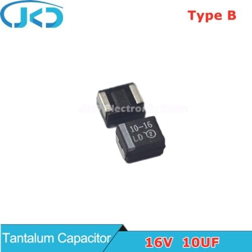 10pcs 16V 10UF SMD Tantalum Capacitor Type B 3528 B3528 10UF16V 16V10UF 106 Original