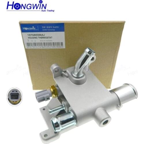 Water Outlet Engine Coolant Thermostat Housing + Sensor For Mazda 3 5 7 LF01-1517Z-Z14-CN LF01-1517Z 1S7G8K556AJ 1S7G-8K556-AJ