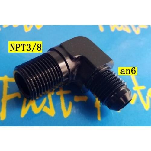 Forged male npt3/8 3/8''NPT 3/8npt npt 3/8 to 6an an6 an 6 male 90degree 90 degree adaptor adapter tpfe ptfe hose Fitting
