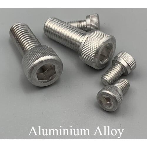 M6 M8 M6/M8*8/10/12/16/20/25/30 6061 Aluminium Alloy Metric Thread DIN912 Allen Head Bolt Inner Hex Hexagonal Socket Cap Screw