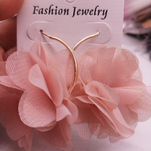 Fashion Summer Woman Earrings 2020 Bohemian Flower Yarn Earring