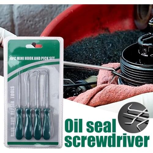 Hot Sale 4Pcs 135mm Car Auto Vehicle Oil Seal Screwdrivers Set O-Ring Seal Gasket Puller Remover Pick Hooks Tools Wholesale