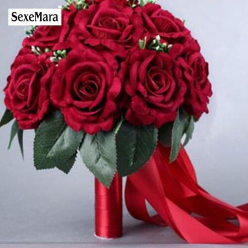 New Arrive Bride holding flowers,Bride 's Bouquet,wedding red bridal bouquets