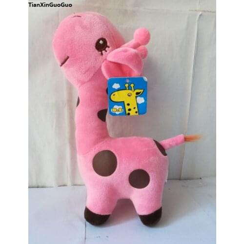 Pink giraffe plush toy cartoon giraffe about 25cm soft doll kids toy Christmas gift h2466